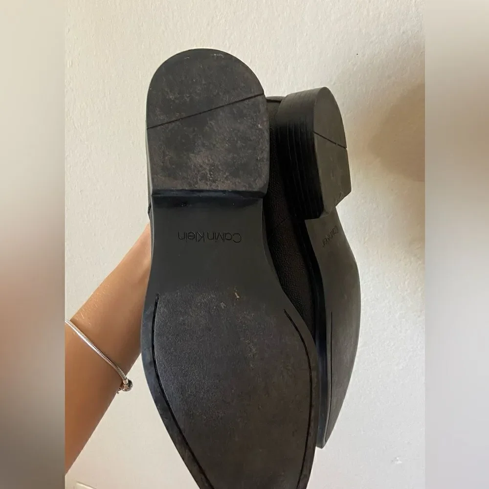 Calvin Klein Conner Small Tumbled Oxford Black Shoe CapToe Size 11.5